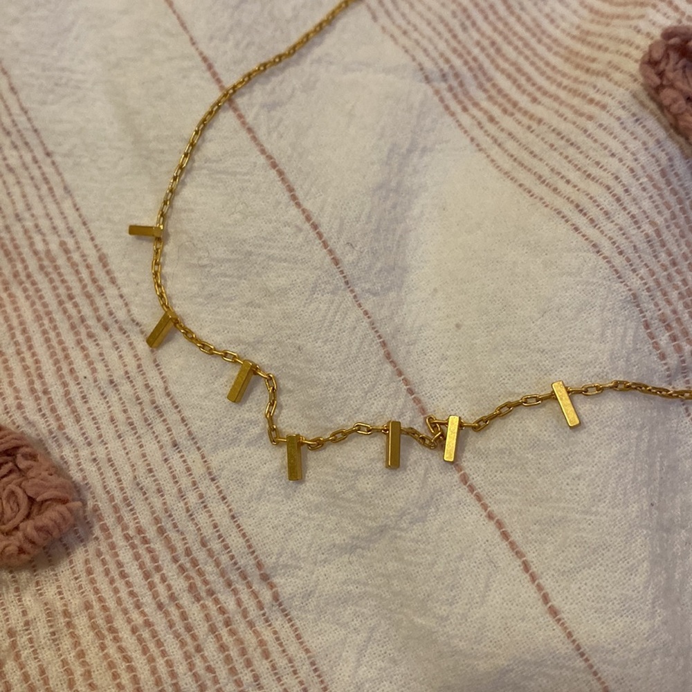 Madewell Gold Brass Adjustable Layering Necklace - Picture 2 of 3